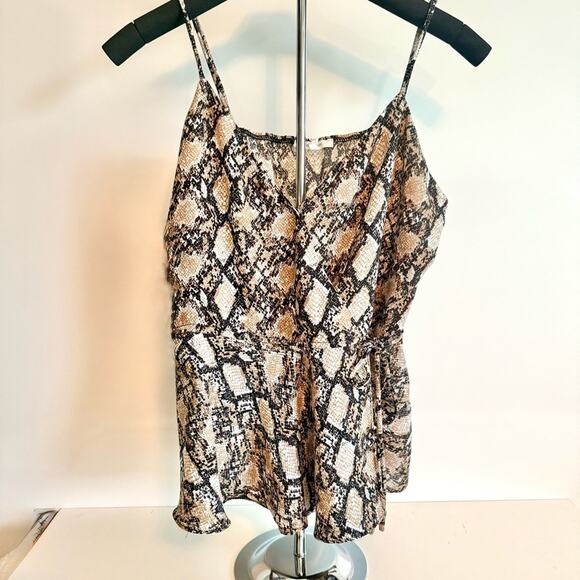 Maurices Size Large Animal Print Camisole Tank Babydoll Y2K Fairy Dainty - Picture 1 of 9